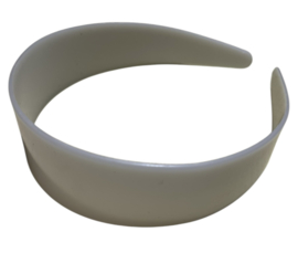Haarband 40 mm wit plastic, om te bekleden