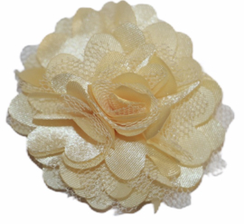 Tule bloem 5 cm vanille