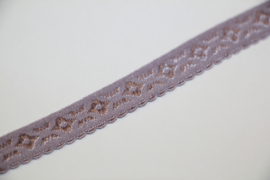Elastische biaisband jacquard met schulprandje (vouwkant) lavendel 10mm per 0,5 meter