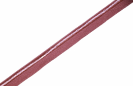 Elastisch paspelband glans/mat old rose, per 0,5 meter