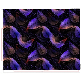 Tricot Moon Leaf purple, per 25 cm