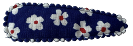 kniphoesje katoen blauw met wit/rood bloemetje 5 cm