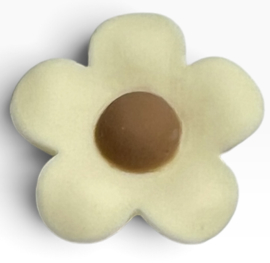 Flatback bloemetje 21 mm crème-bruin