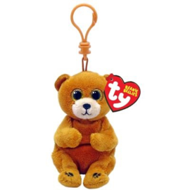 TY BEANIE BELLIES CLIP DUNCAN BEAR 10CM