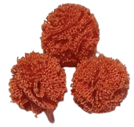 Pom pom fluffy 15 mm oranje