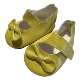 Ballerina geel met bandje en strikje voor babyborn
