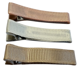 Alligator haarclipje 10x50 mm lichtzalm, per stuk