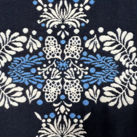Always looks like vacation: blauw/creme (Editex) per 25 cm (Editex) per 25 cm