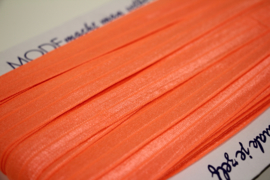 Elastisch biaisband/vouwtres neonoranje 20 mm per 0,5 meter