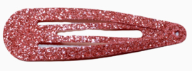 Klik klak haarspeldje glitter roze 5cm, per stuk