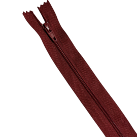 Nylon rits donkerrood niet deelbaar 50 cm