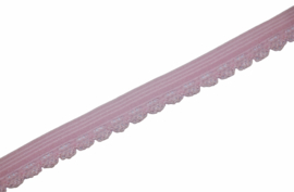 Elastisch kantje baby rose 12mm per 0,5 meter