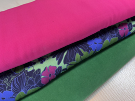 Rekbare polyester/viscose: fuchsia (A La Ville), per 25 cm