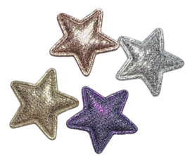 Applicatie shiny sterretje 25 mm zilver