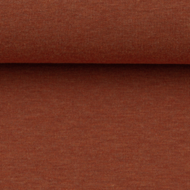 Tricot: melange  terracotta (Swafing kleur 1714), per 25 cm