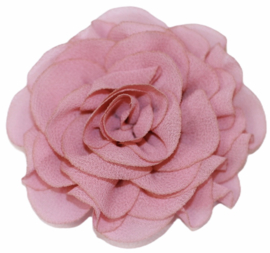Stoffen bloem 6 cm oud roze