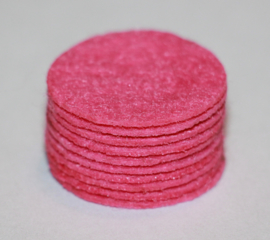 Rond viltje roze 25mm, per stuk