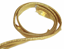 Piping/ paspelband lurex goud 15mm, per 0,5 meter