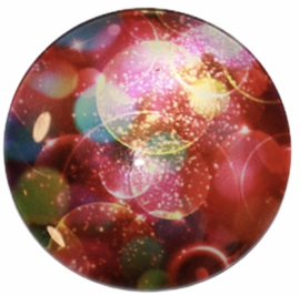 Glas cabochon 25mm: Colour bubbles