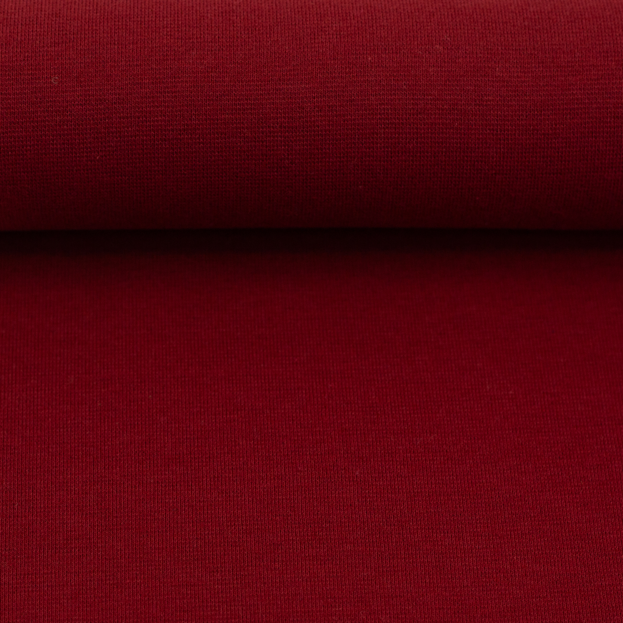 Boordstof: burgundy (Swafing kleur 338 herfst/winter 2025-2026) Rondgebreid 48 cm. Per 25 cm