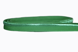 Elastisch paspelband glans/mat groen per 0,5 meter