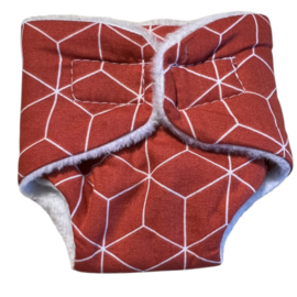 Luiertje My little BABY born roestbruin met geometrisch patroon