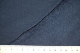 Brushed joggingstof: donkerblauw (Swafing kleur 599), per 25 cm