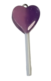 Hartjes lolly roze-lila 50x18 mm
