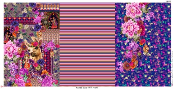 Panel digitale French terry tricot: ANDES 75x150 cm Stenzo