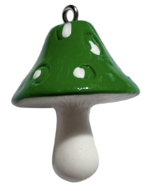 Paddestoel 3D groen  35x25 mm