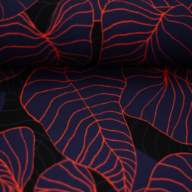 Viscose (geweven): Tropical forest by Thorsten Berger (Swafing), per 25 cm