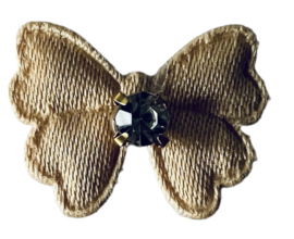 Vlindertje met steentje 22x18 mm licht okergeel