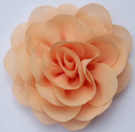 Stoffen bloem 8 cm perzik