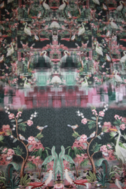 Panel digitale tricot (dames): Witte reiger 200x150 cm Stenzo