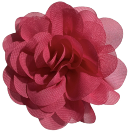 Stoffen bloem +/- 10 cm fuchsia