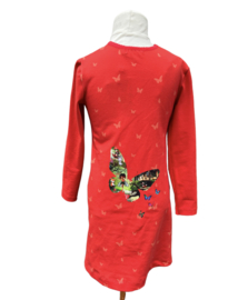 Sprookjesbos jurk  rood maat 92-128
