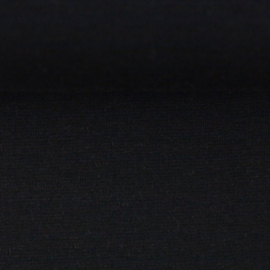 Brushed joggingstof: effen zwart (Swafing kleur 299), per 25 cm