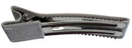 Alligator haarclipje 50x10 mm met stof bekleed; champagne