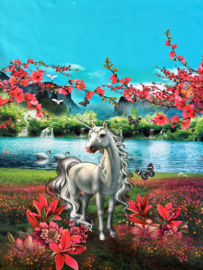 Panel digitale tricot: Unicorn spring 75x150 cm Stenzo
