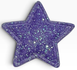Applicatie glitter lila ster 33 mm