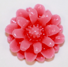 Flatback bloemetje roze 12mm
