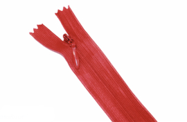 Blinde rits 22,5 cm rood