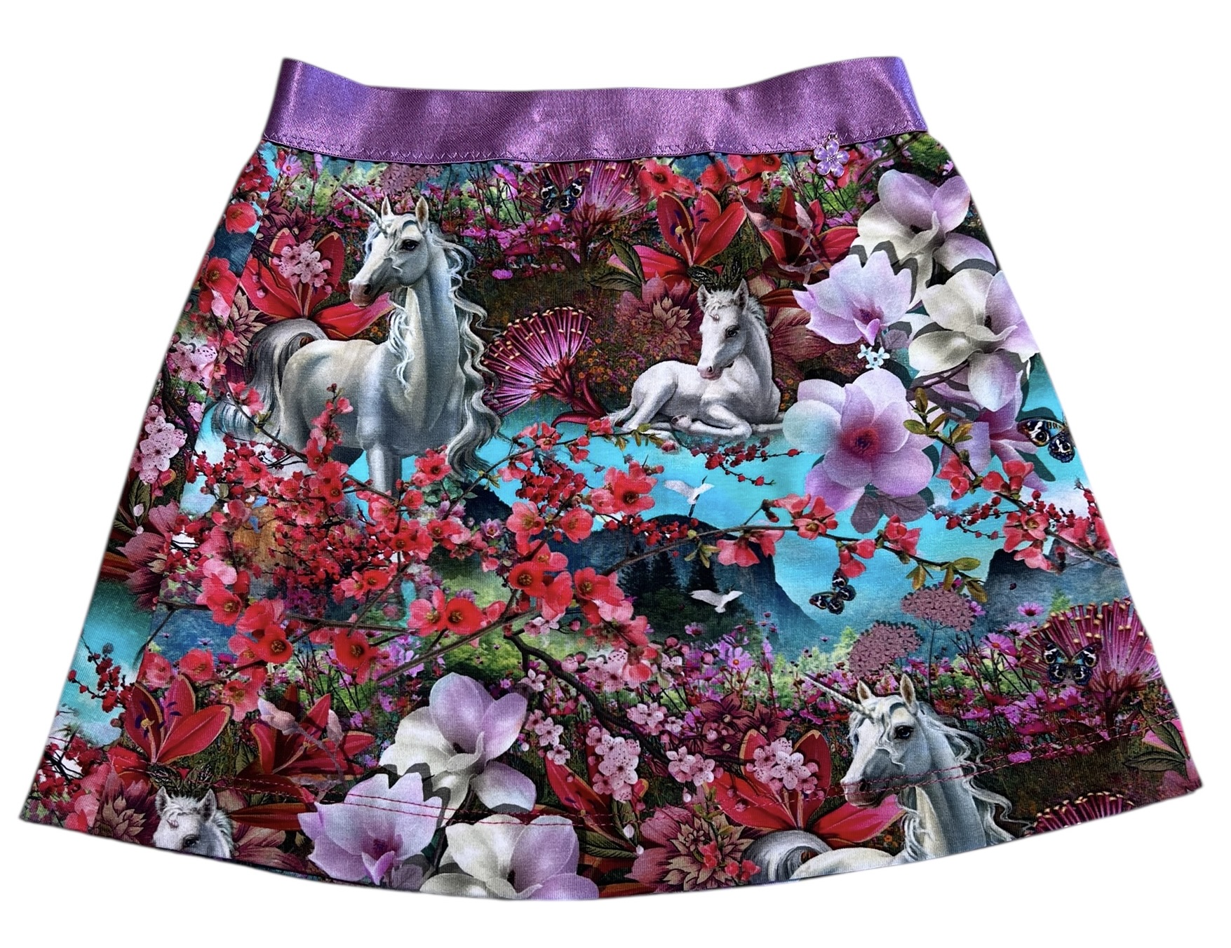Rokje unicorn & flowers 92-134