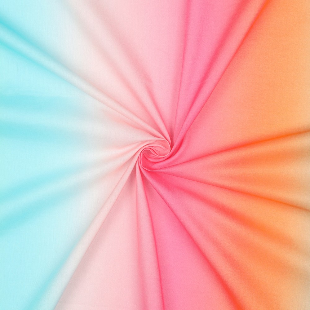 Cotton voile: rainbow, per 25 cm