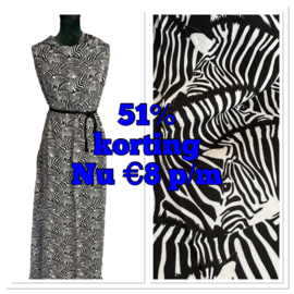 Viscose (geweven): Daytona zebra (Swafing) , 215x144 cm coupon