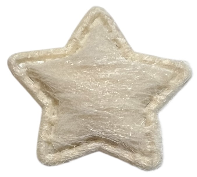 Ster pluche 20 mm lichtbeige
