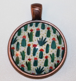 Red copper cabochon setting 25mm.