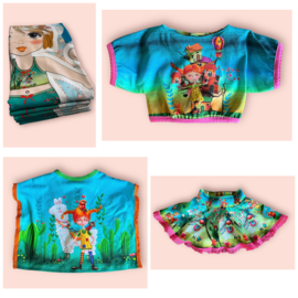 Panel digitale tricot: Voor het maken van pop met kleertjes 75x150 cm Stenzo