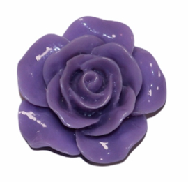 Flatback cabochon flower paars 18 mm