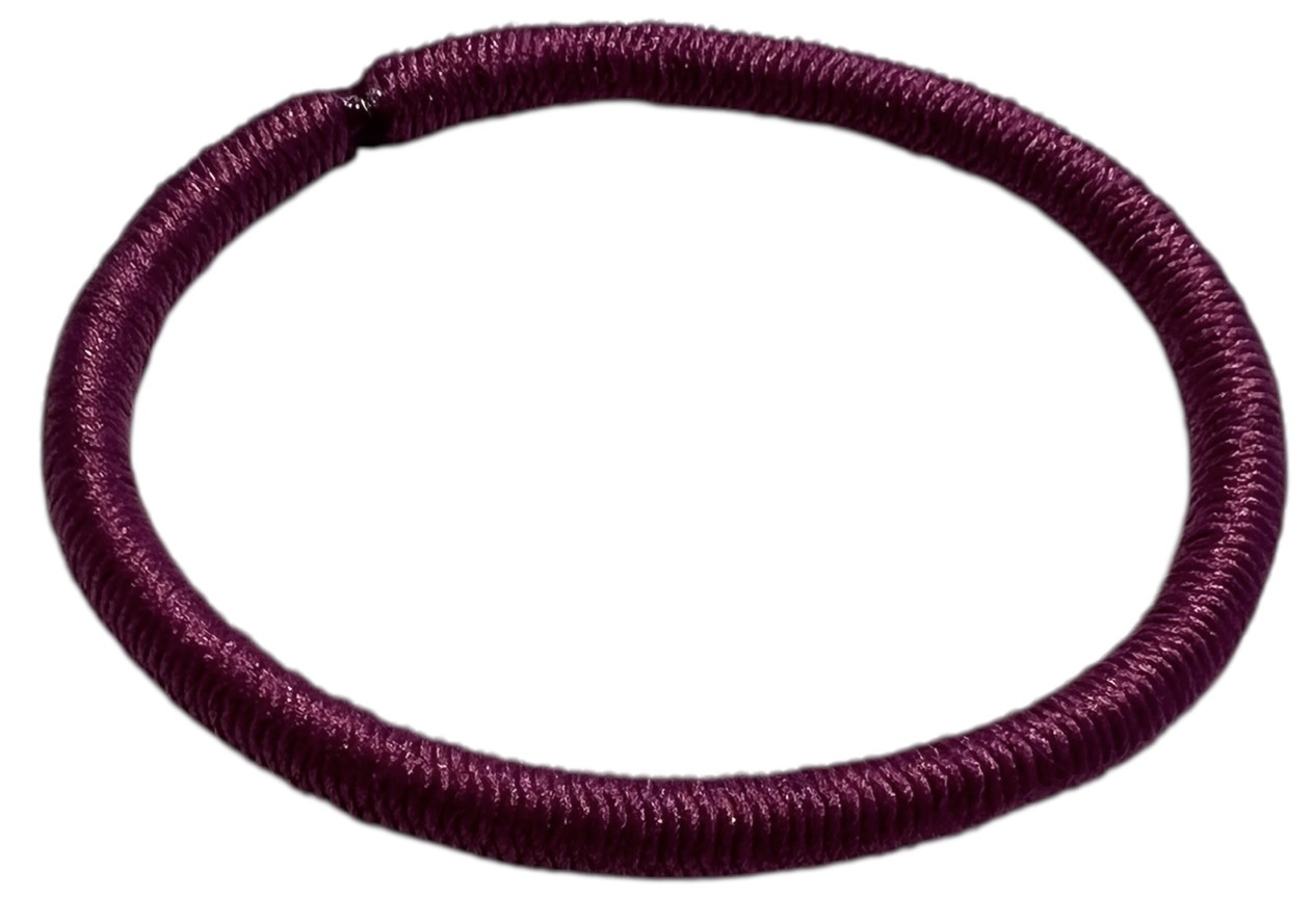 Haarelastiekje aubergine +/- 45 mm, dikte 4mm